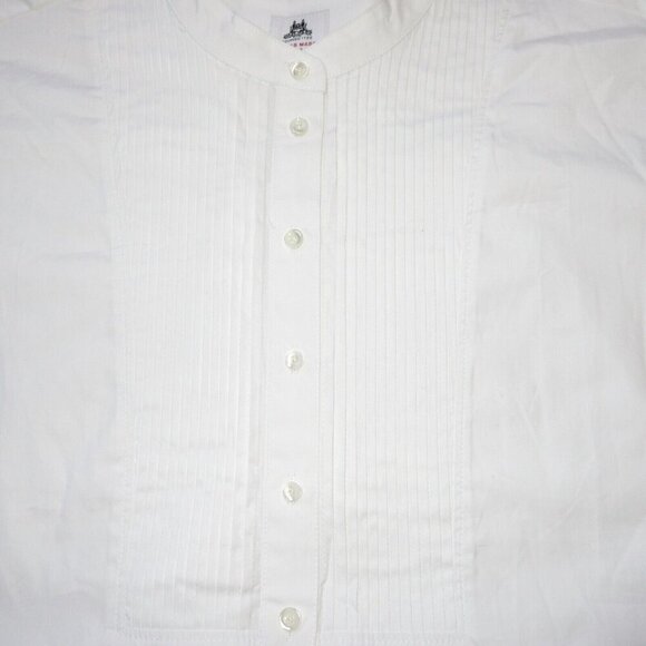 NWT Thomas Mason for J.Crew Tunic in White Pleated Tuxedo Shirt Dress M - Picture 3 of 4